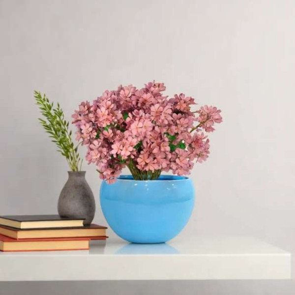 GR-ATDecor Vibrant Blue Ceramic Vase (4 inch) [Premium Product]