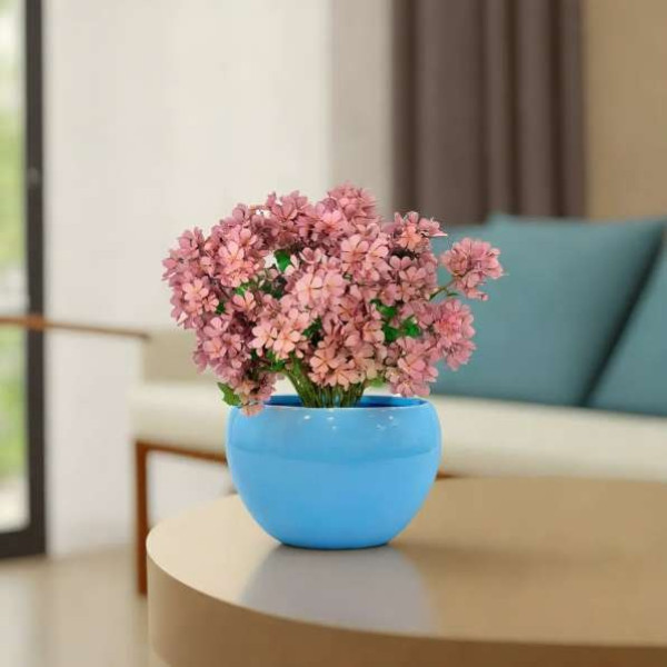 GR-ATDecor Vibrant Blue Ceramic Vase (4 inch) [Premium Product]