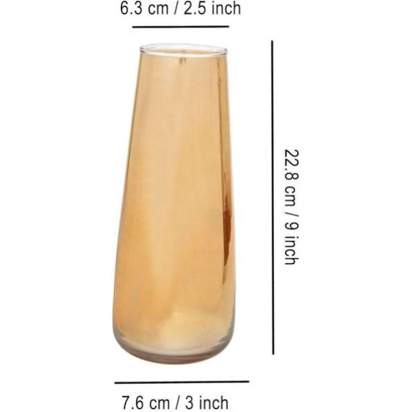 GR-Clovefry Gold Glass Vase for Decor - Handmade Modern Large Flower Vase [Low Budget Product]