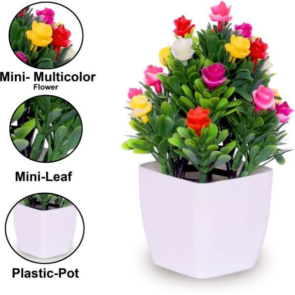 GR-Set of 4 Perfect Multicolor Wild Artificial Flower Pieces [Premium Product]