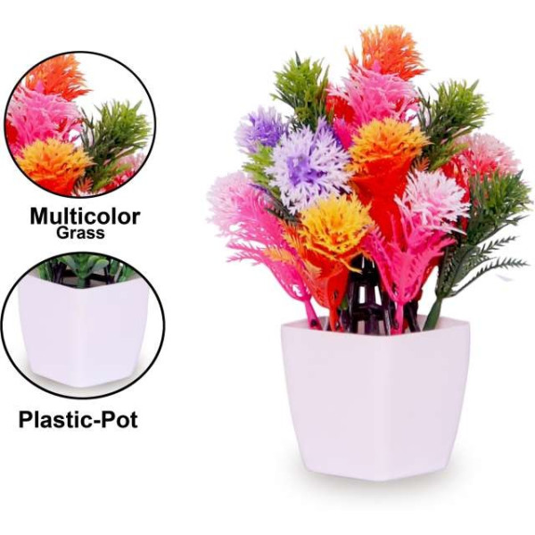 GR-Set of 4 Perfect Multicolor Wild Artificial Flower Pieces [Premium Product]