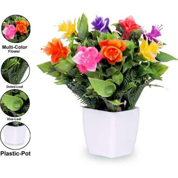 GR-Set of 4 Perfect Multicolor Wild Artificial Flower Pieces [Premium Product]