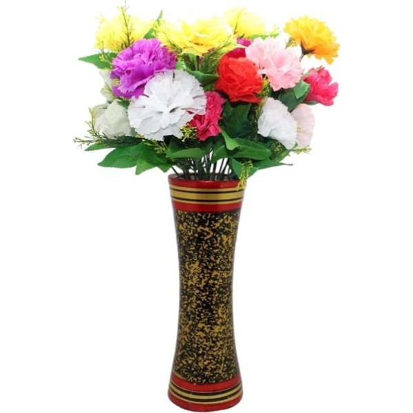 GR-Hidooa Artificial Carnation Flower Bunch for Decoration (Multicolor, 30 cm, Pack of 3) [Premium Product]