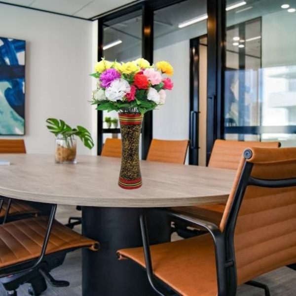 GR-Hidooa Artificial Carnation Flower Bunch for Decoration (Multicolor, 30 cm, Pack of 3) [Premium Product]