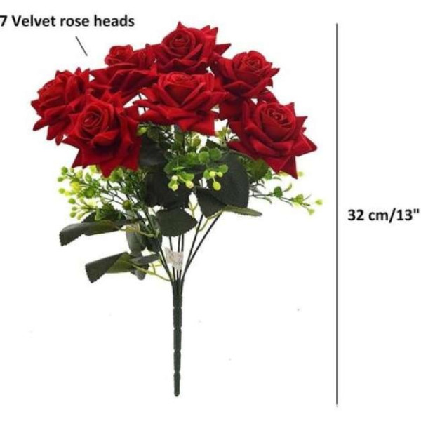 GR-Red Rose Artificial Flower (26 inch) [Low Budget Product]