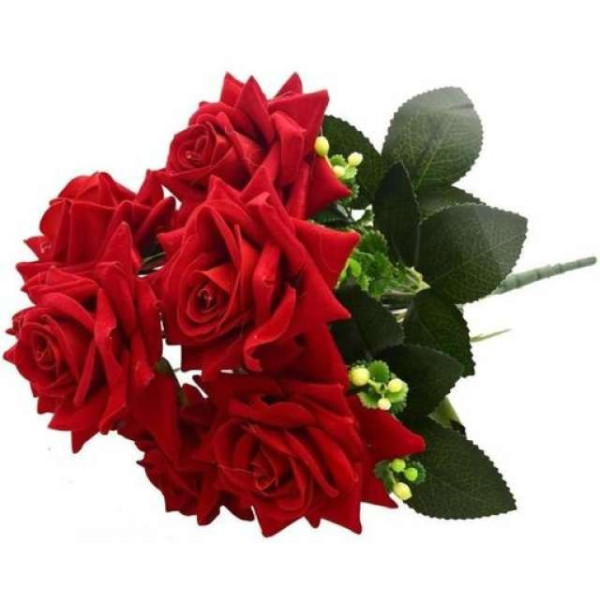GR-Red Rose Artificial Flower (26 inch) [Low Budget Product]