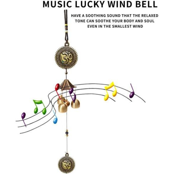 GR-3 Bell Windchime for Home & Office Decoration - Feng Shui Brass Windchime (21 inch) [Low Budget Product]