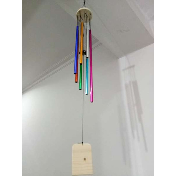 GR-SHANOL Multicolor Pipes Wind Chime Hanging for Living Room Decor (25 inch) [Low Budget Product]