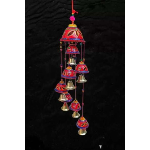 GR-Wooden Windchime (20 inch, Pink & Green) [Low Budget Product]