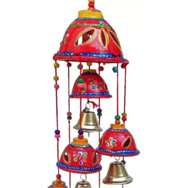 GR-Wooden Windchime (20 inch, Pink & Green) [Low Budget Product]