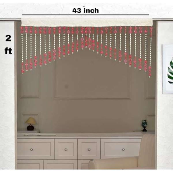 GR-Crystal Pearl Handmade Main Door Hanging Bandhanwar Toran [Low Budget Product]