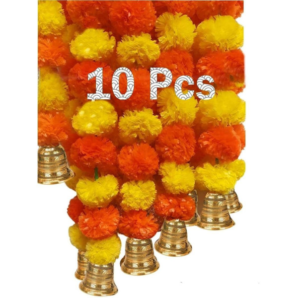 GR-Handmade Artificial Marigold Flowers Toran (5 ft) [Low Budget Product]