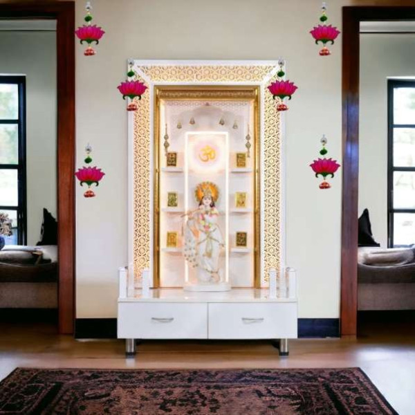 GR-SMARAN Pink Latkan for Door, Traditional Handmade Diwali Decor (2 Pcs) [Low Budget Product]