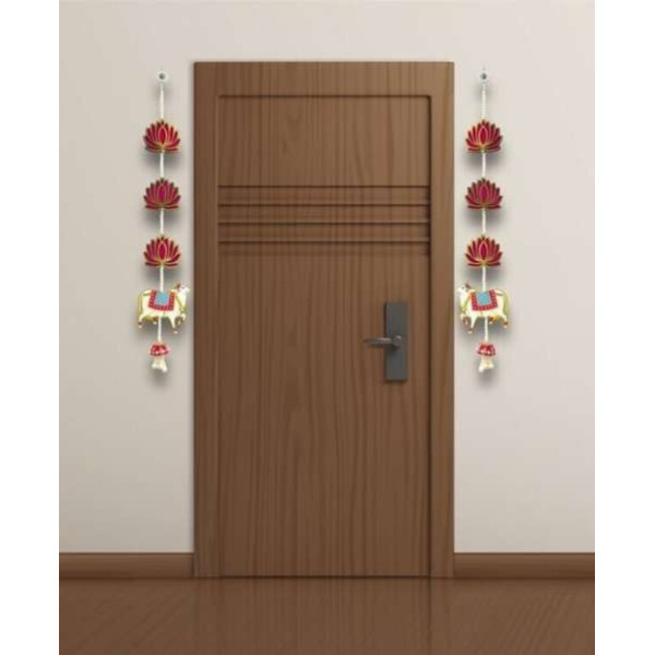 GR-SMARAN India Cow Lotus Latkan For Wall Decoration [Low Budget Product]