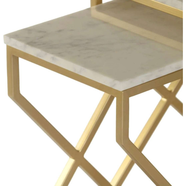 GR-THE ATTIC Stone Nesting Tables (Gold, Set of 3) [Premium Product]