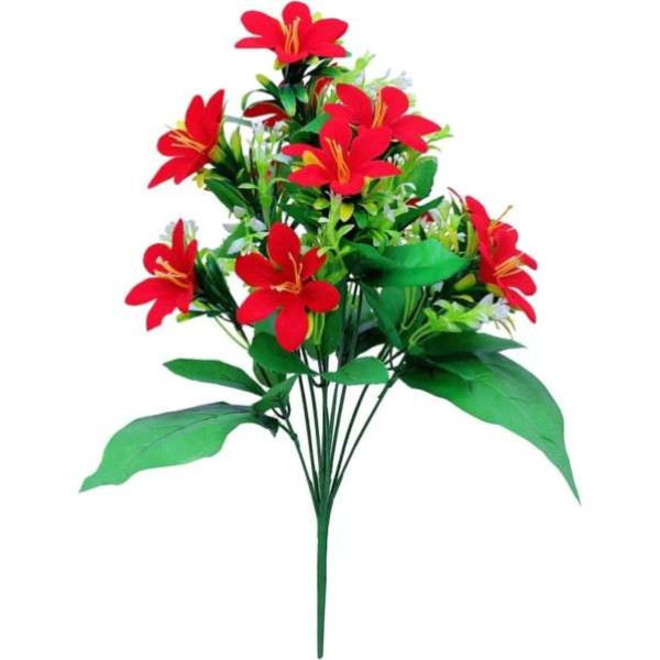 GR-Artificial Lily Flower (5 Stick) Bunch for Home...