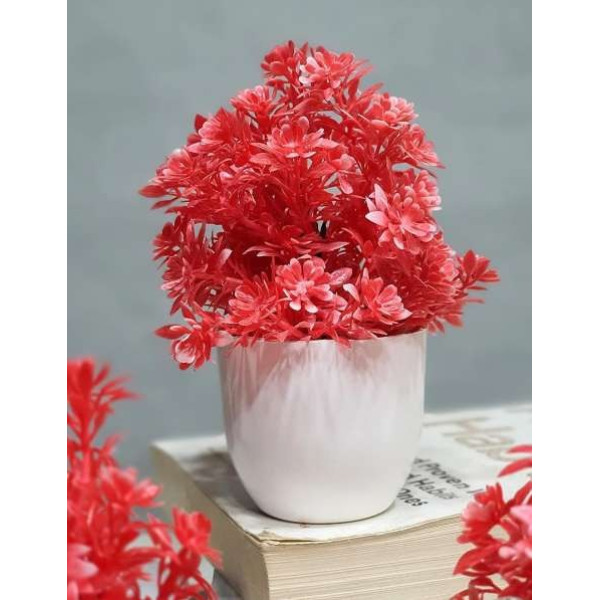 GR-Multicolor Artificial Flower with Pot (4 inch) [Low Budget Product]
