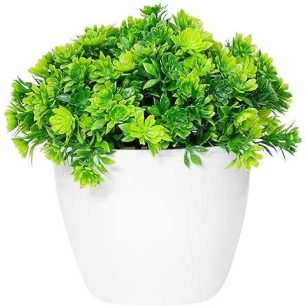 GR-Multicolor Artificial Flower with Pot (4 inch) [Low Budget Product]