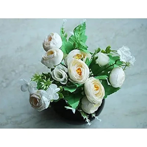 GR-SmileBox Artificial Rose Silk Flowers Bouquet (...