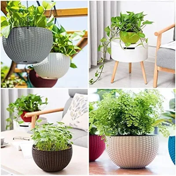 GR-ibrant Mix-Colored Flower Hanging Pot Basket: A...