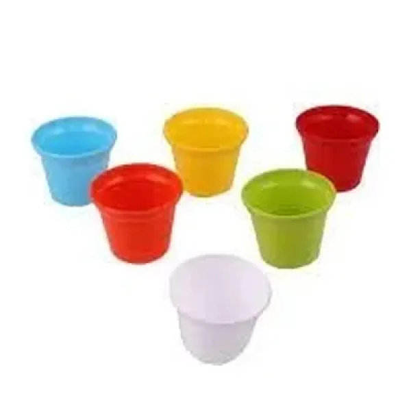 GR-Set of 6 Flower Pot (Plants Not Included) - 4 I...