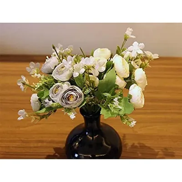 GR-SmileBox Artificial Rose Silk Flowers Bouquet -...