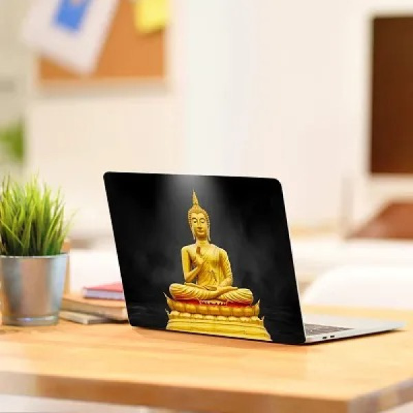 GR-Printaart 3D Buddha Beautiful Wallpaper Sticker Decals Vinyl for Laptop Sticker PVC Vinyl Laptop Decal 17 Inch [Low Budget Product]