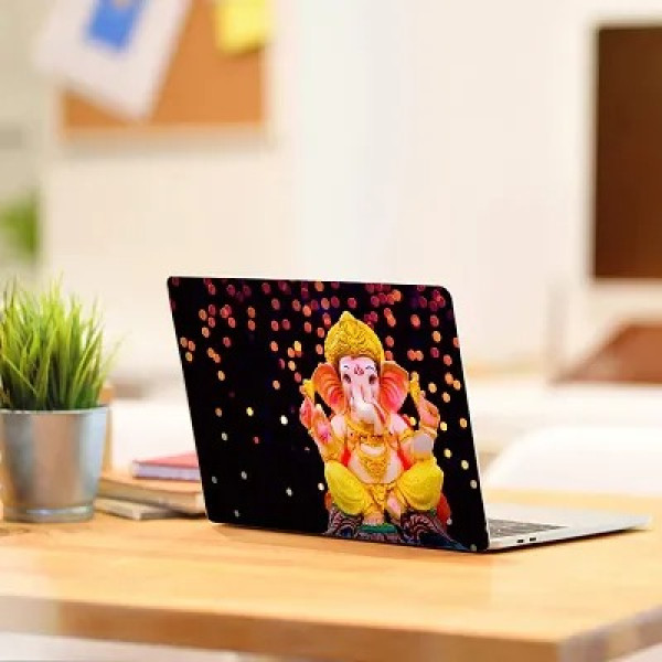 GR-Printaart 3D Ganesha Sticker Decals - PVC Vinyl Laptop Skin for 17 Inch Laptops [Low Budget Product]