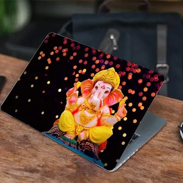 GR-Printaart 3D Ganesha Sticker Decals - PVC Vinyl Laptop Skin for 17 Inch Laptops [Low Budget Product]