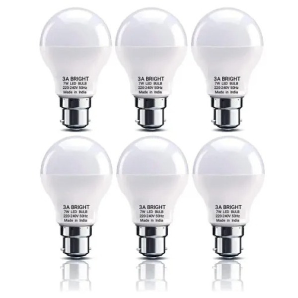 GR-3A Bright 7 Watt B22 Round Dob Led Bulb Silver ...