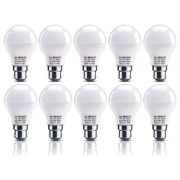 GR-3A Bright 7 Watt B22 Round Dob Led Bulb Silver ...