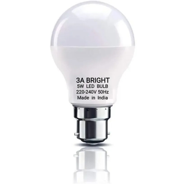 GR-3A Bright 7 Watt B22 Round Dob Led Bulb Silver White Pack Of 10 [Low Budget Product]