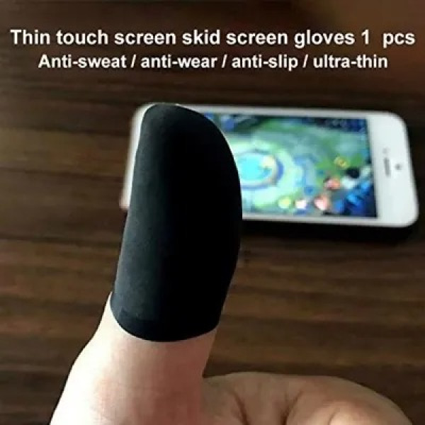 GR-Thumb Finger Sleeve for Mobile Game, Pubg, Freefire Fortnite -Pack of 3 Pair- Black [Low Budget Product]