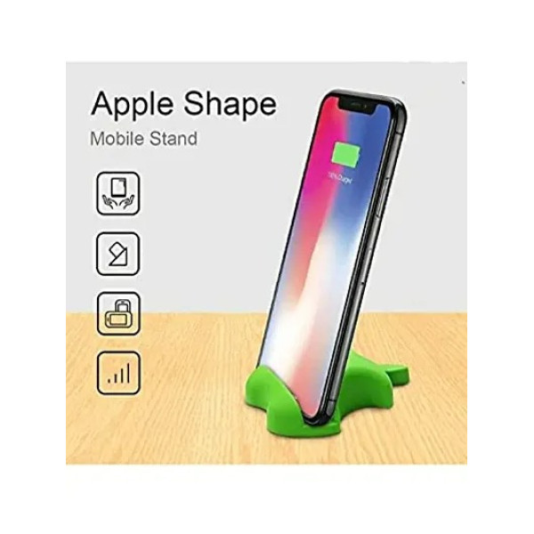 GR-Portable Multi Angel Mobile Phone Apple Shape Stand (Holder) (Color as per Availability) [Low Budget Product]