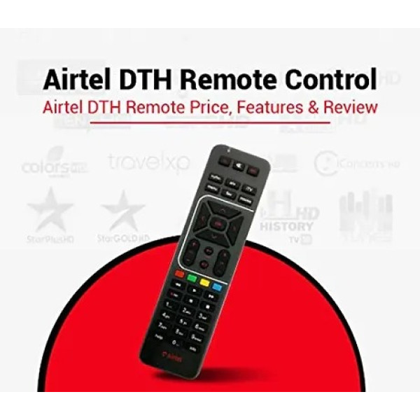 GR-Airtel DTH Remote Compatible with SD and HD Recording Airtel Remote Controller (Black) [Low Budget Product]