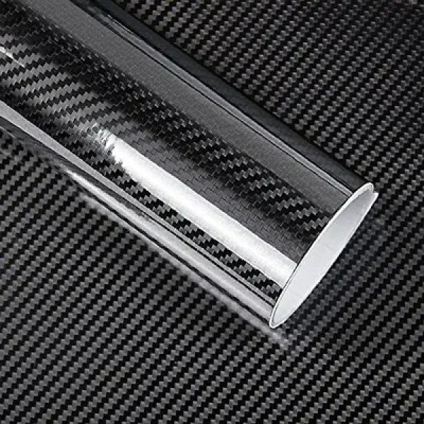 GR-Premium Quality CVANU Self Adhesive Black 5D Carbon Fiber Vinyl Wrap Film for Automotive Enhancement [Premium Product]