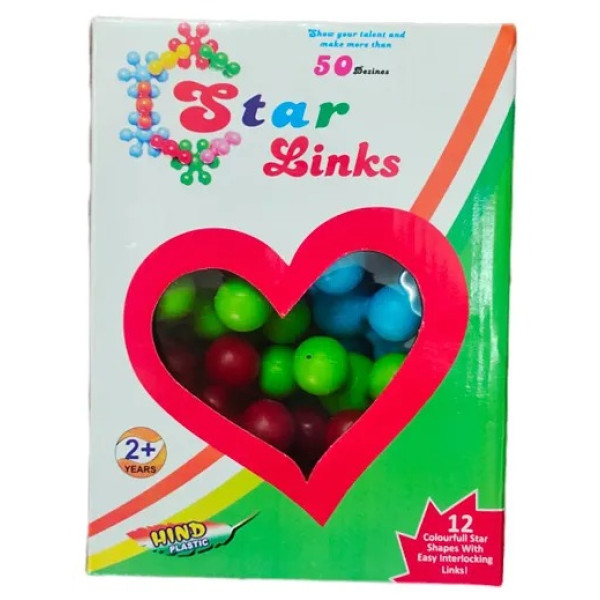 GR-FunToy 12 Pcs Kids Star Links Interlocking Blocks [Low Budget Product]