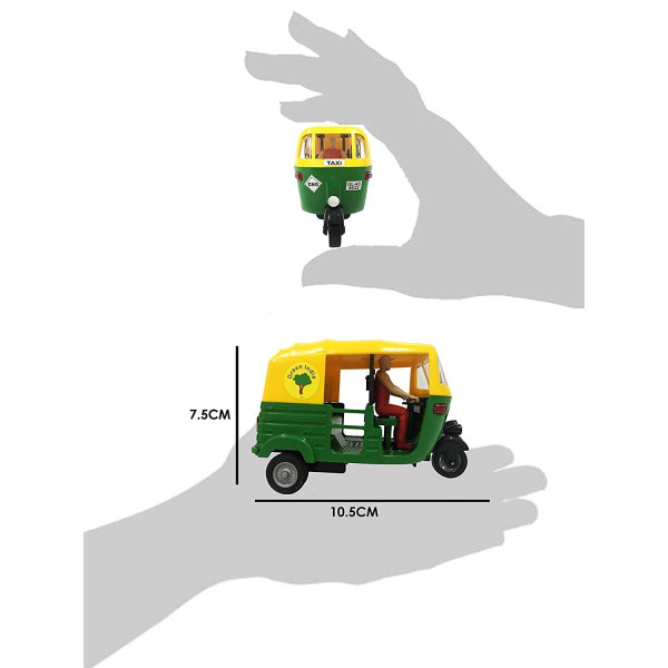 GR-CNG Auto Rickshaw & Farm Tractor Toy, Multicolour [Low Budget Product]