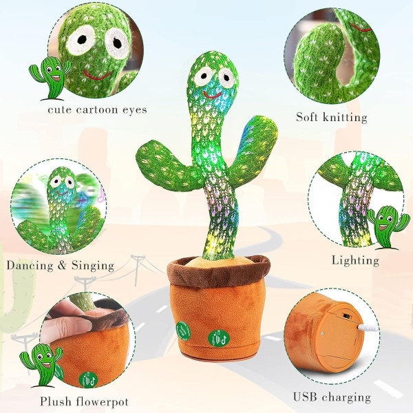 GR-Talking Cactus for Kids Dancing [Premium Product]