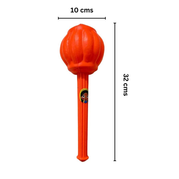 GR-Plastic Shiv Trishul And Hanuman Ji Gada Toy for Kids Orange Color - 4 PCS Combo [Low Budget Product]