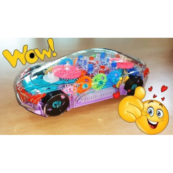 GR-Premium Quality 3D Lights Kids Transparent Car ...