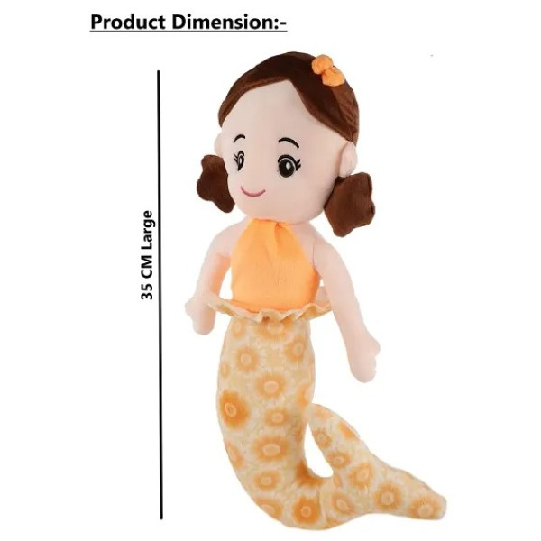 GR-Mermaid Doll Soft Stuffed Plush Toy for Kids Girls Birthday Gifts Decoration - Multicolor [Low Budget Product]