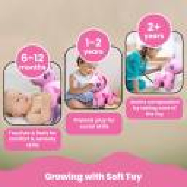 GR-Plush Soft/Stuffed Animal Toy for 6+ Month Kids| Cuddly Soft Toy (Pink Unicorn) [Low Budget Product]