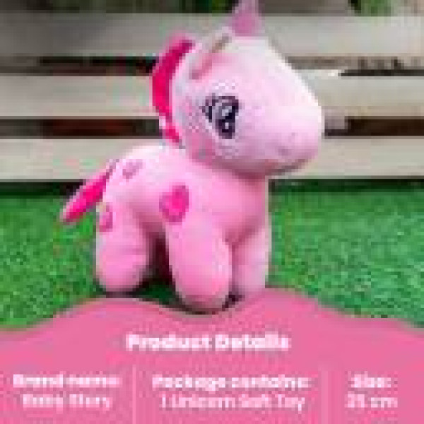 GR-Plush Soft/Stuffed Animal Toy for 6+ Month Kids| Cuddly Soft Toy (Pink Unicorn) [Low Budget Product]