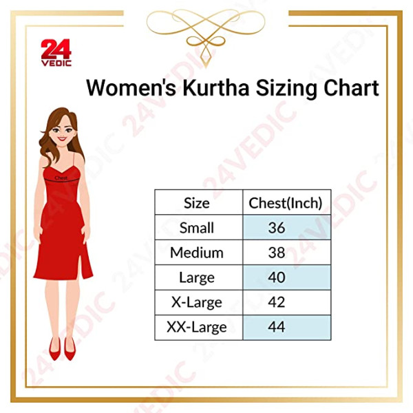 24 VEDIC Women's Quality Butter Crepe Kurti with lining (Ready To Wear, Light Green / black / white floral) Premium Product