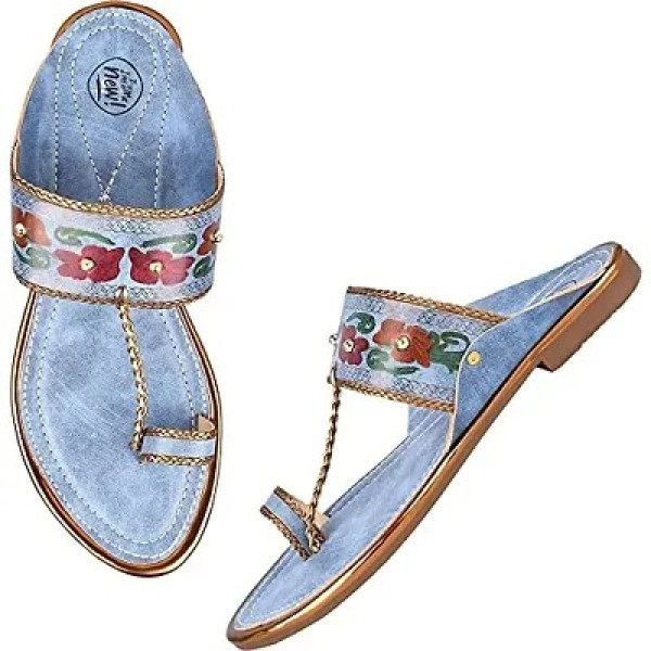 GR-Kolhapuri embroidered Ethnic Flat Sandals Daily...