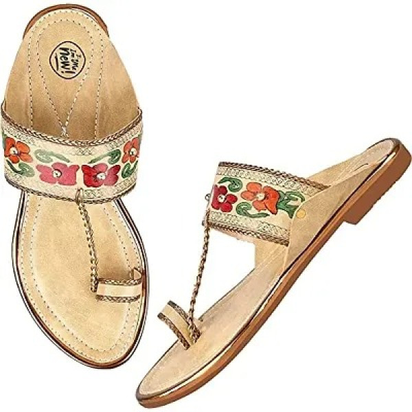 GR-Kolhapuri embroidered Ethnic Flat Sandals Daily...