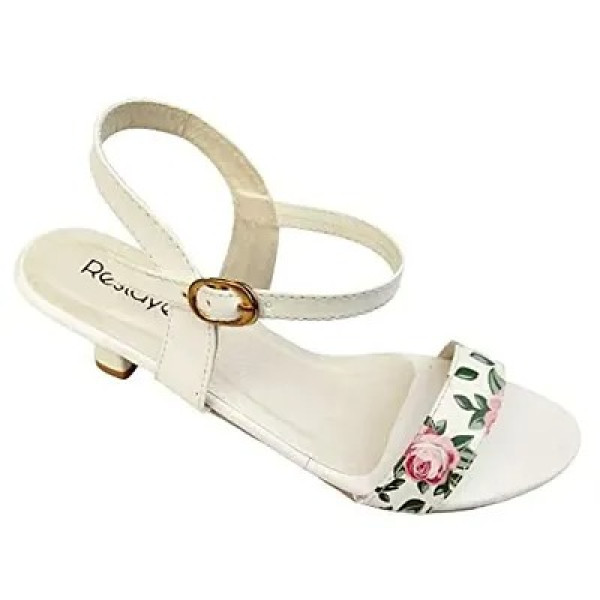 GR-Restyel Women Fashionable Sandals Off-White Print with Comfortable Sole 