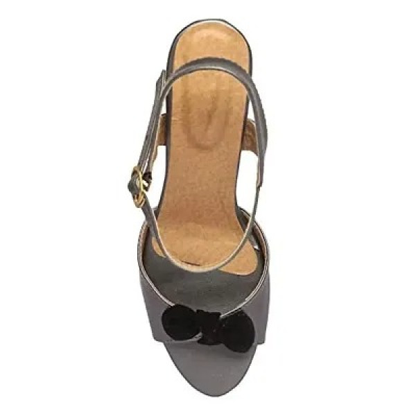 GR-RESTAYEL Woman Stylish & Comfort Heel Fashion Sandal -Silver