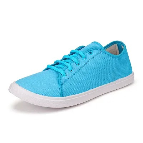 GR-Blue Casual Sneakers Lightweight Breathable,Solid Canvas Elegant Footwear